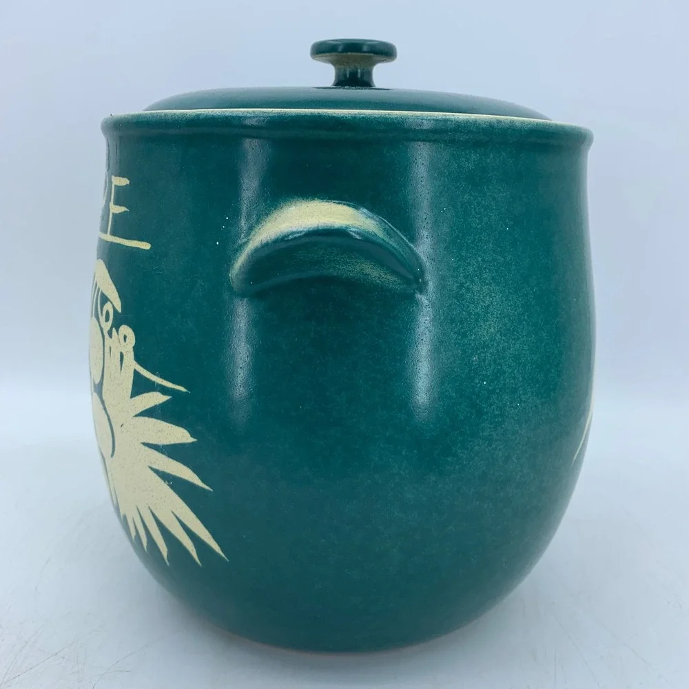 Vtg Lg Rumptoph Salt Glazed Pottery Crock Lid West Germany Rum Fruit Farmhouse